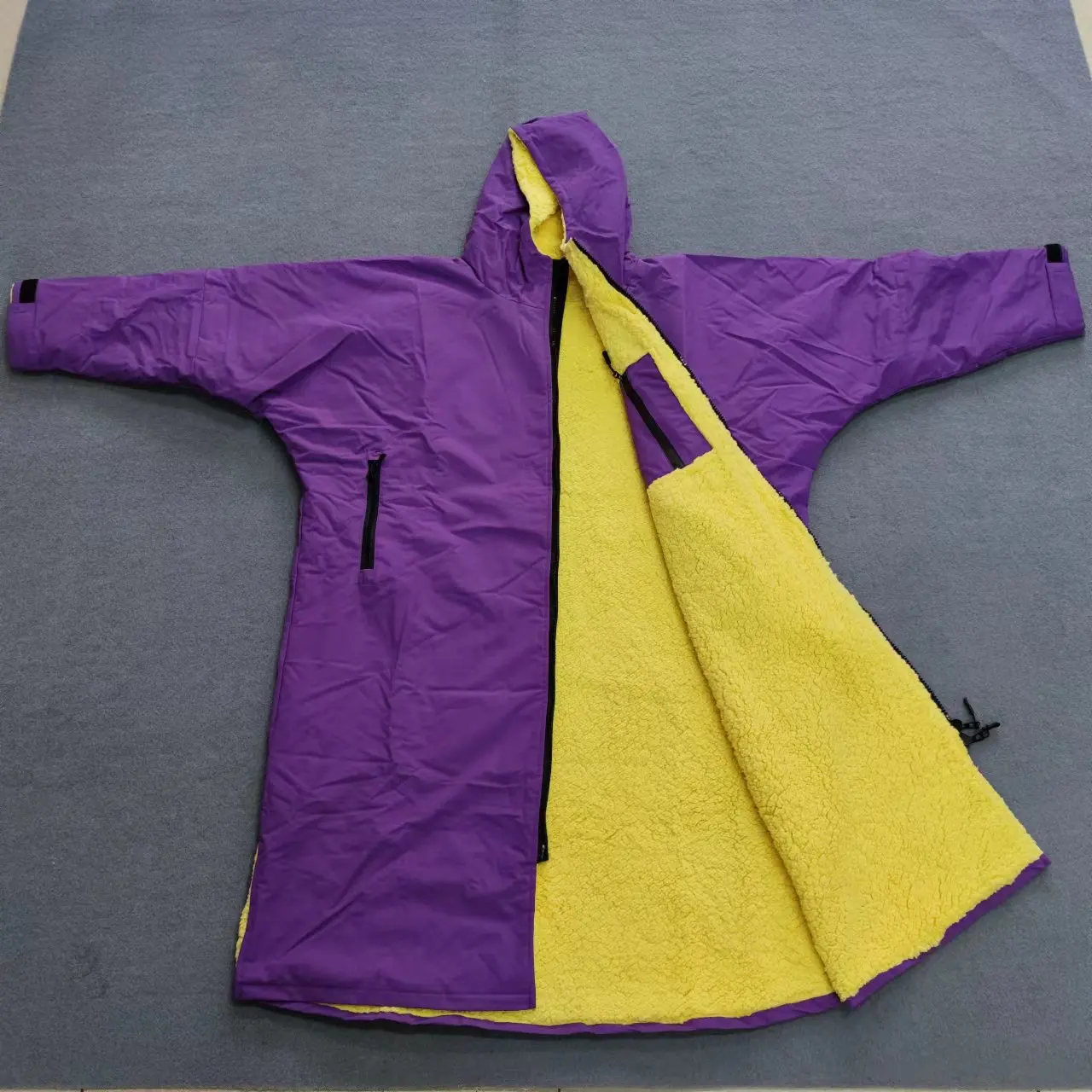 Custom Logo Long Sleeve Changing Robe Drying Robe Waterproof Surf Poncho Coat Beach Changing coat