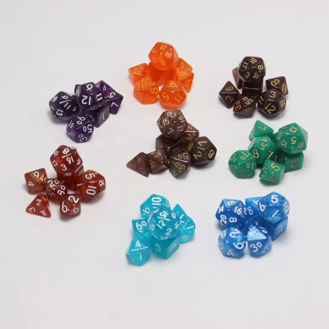 Индивидуальные многогранные мини-DND кости настольные игры DND аксессуары акриловые