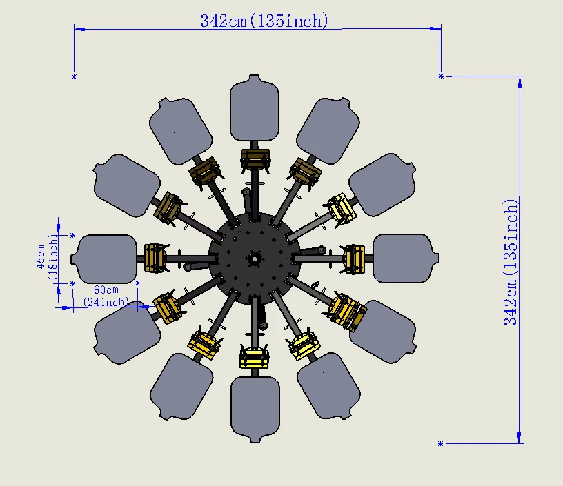 Ruida Manual Carousel 10 Color 10 Stations T-shirt Screen Printing Machine Offset Press Machine