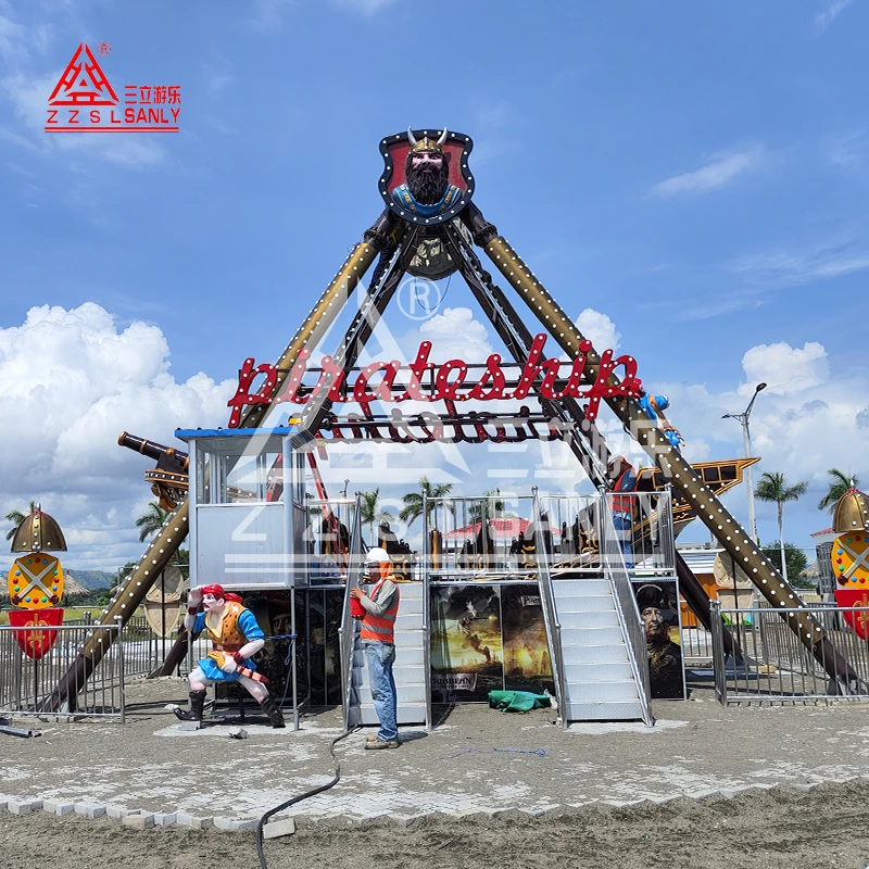 Luna Park 24 40 Seats Fairground Fun Fair Attraction Large Viking Boat Giant Theme Amusement Park Rides Pirate Ship For Sale