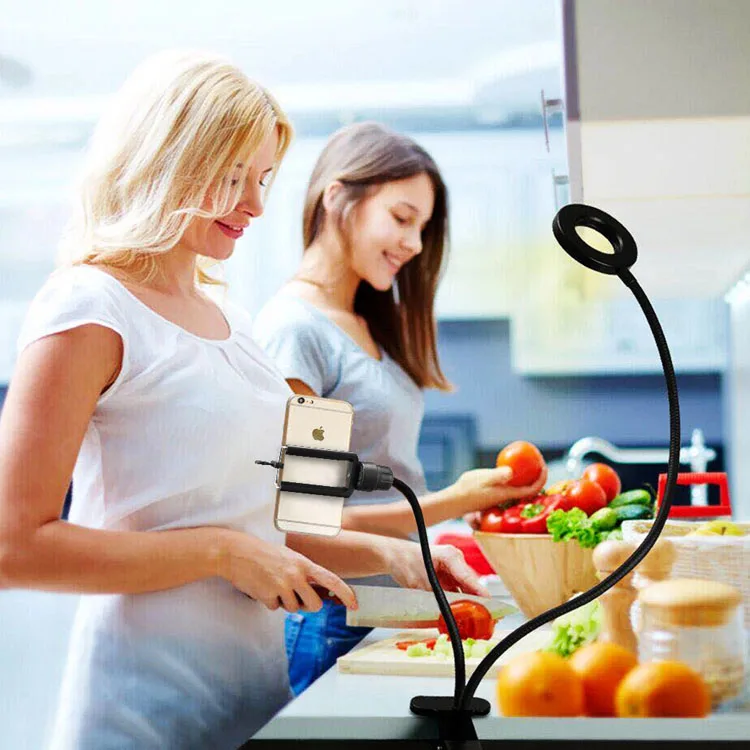 Professional Photography LED Selfie Ring Light Phone Holder Ring Lamp Fill Light For Makeup Video Live Studio