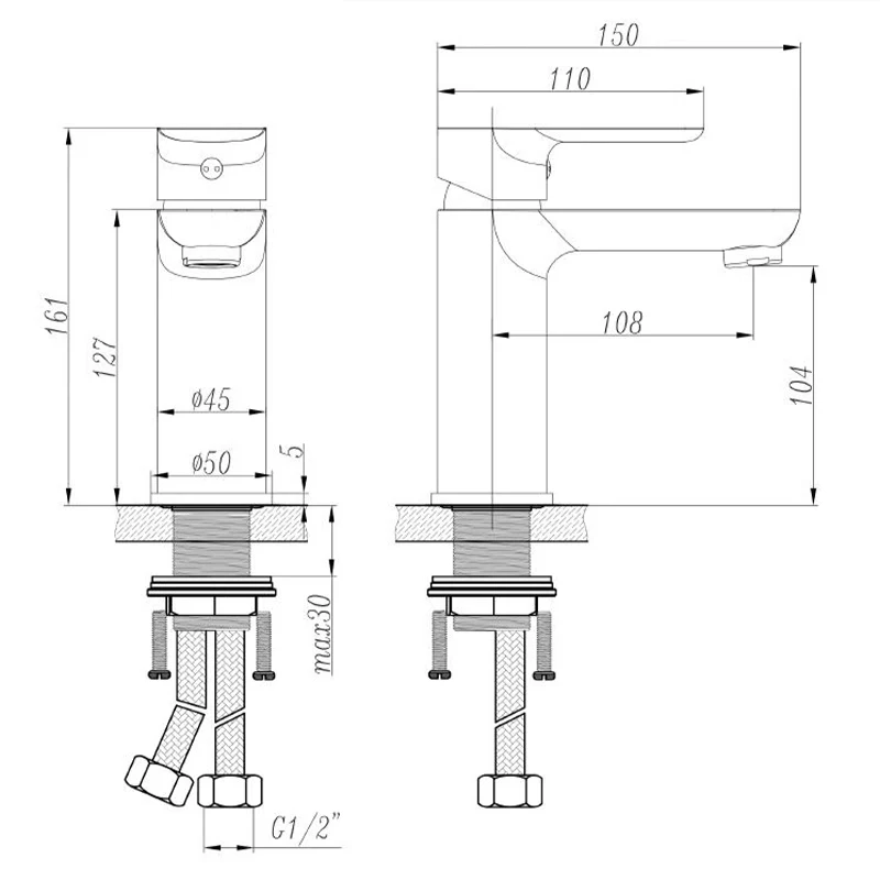 LUSA Brass sink mixer taps water mixer tap for washbasin copper faucet bathroom wash basin mixer taps