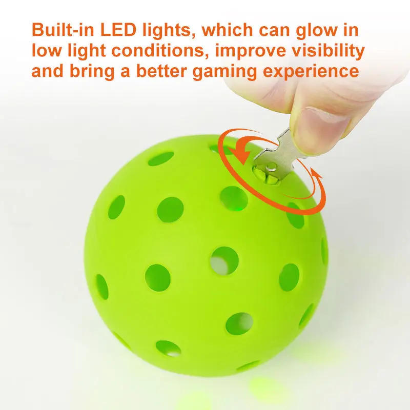 Pickleball USAPA Approved Graphite Carbon Fiber/Fiberglass Pickleball Lightweight Pickleball practice at night