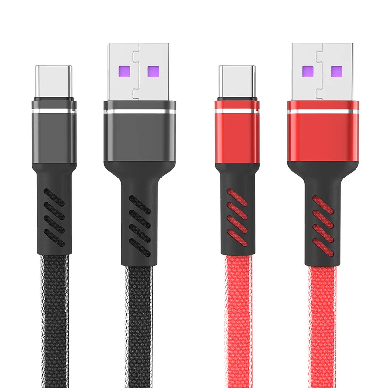 USB braided cable 3A fast charging charger  micro cable charging cable for type C