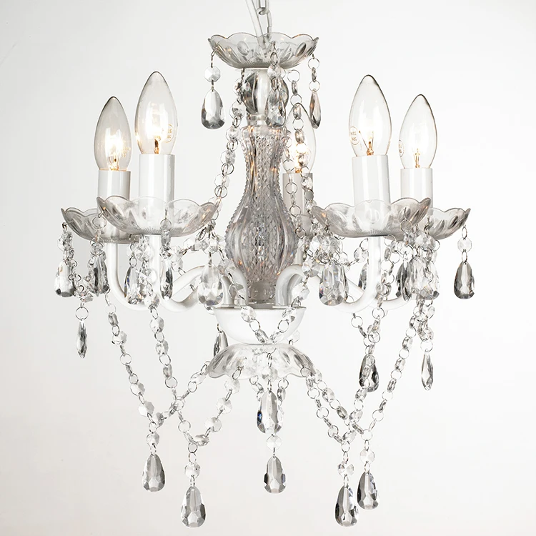 Подвесная хрустальная люстра 5 светильников на цепочке для свадебного зала Современное украшение спальни