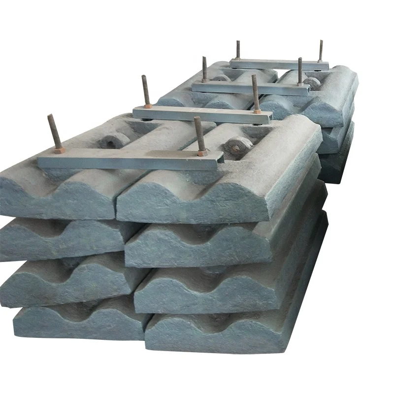 Custom ZG Mn13-1 high manganese steel cement ball mill liner plates