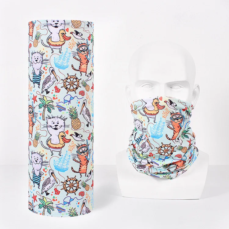 Ready to Ship Outdoor Seamless Bandana Wholesale Tubular High Quality Multifunctional Ice Silk Bandana Neck Gaiter UV Scarf kid