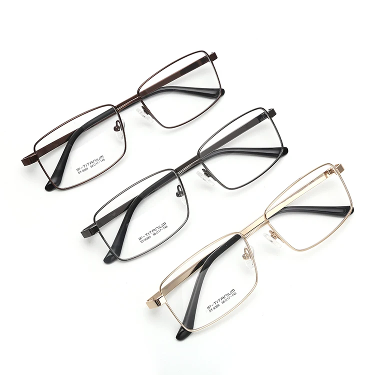 Модная оправа для очков квадратной формы титановые оптические очки близорукости полная