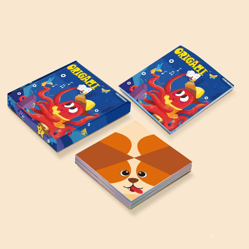 HOYE CRAFTS Cartoon Animal Handcraft Paper Art Colorful Creative Origami Paper DIY Toy