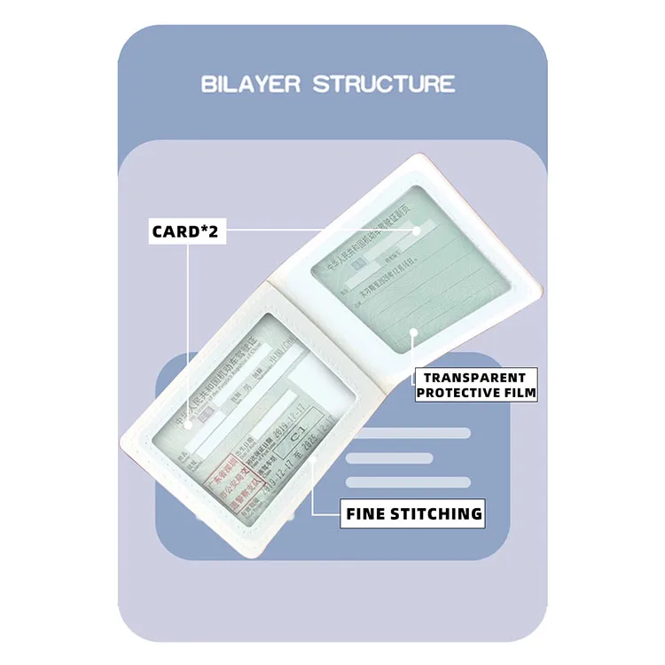 Personalized Solid Color Driver License Holder Credit Card Credentia