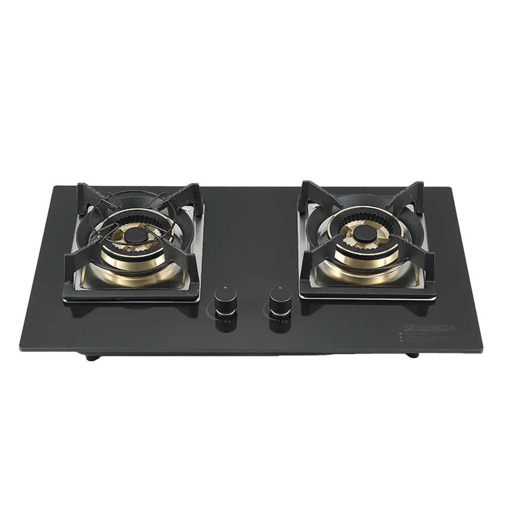 Two-Burner Gas Stove with Tempered Glass gas Cookers Product Type
