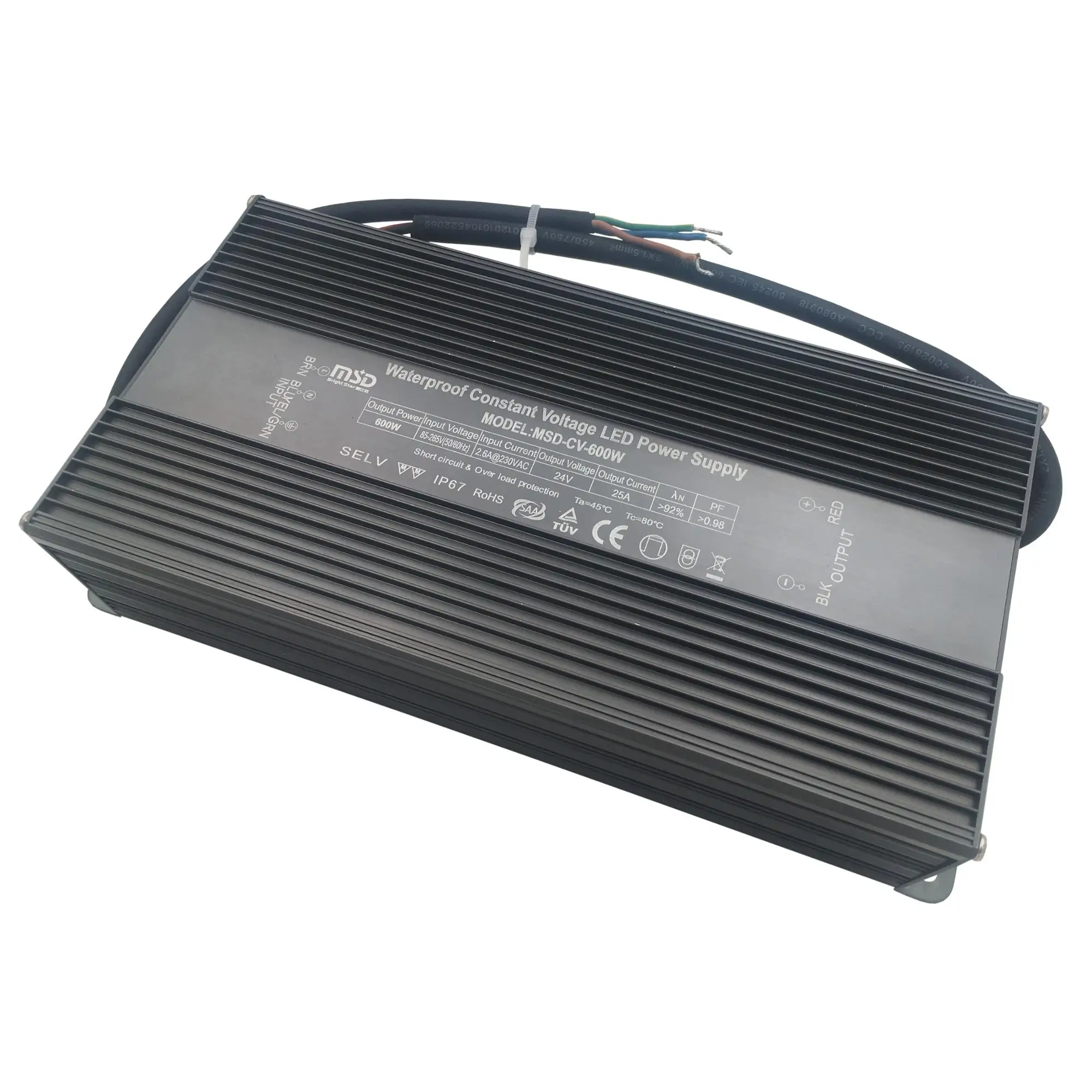 IP67 водонепроницаемый 600W 54Vdc 11 1 амперметр переменного тока постоянное напряжение светодиодные полосы света Dc/Dc адаптер постоянного напряжения питания светодиодный драйвер