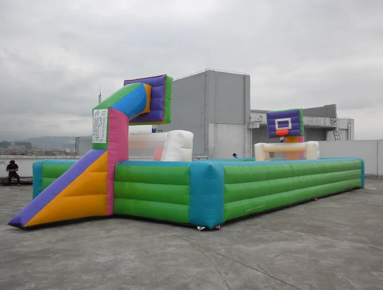 Outdoor Inflatable Soccer Field, Inflatable Football Pitch, Inflatable Football/basketball Arena / Court For Sale