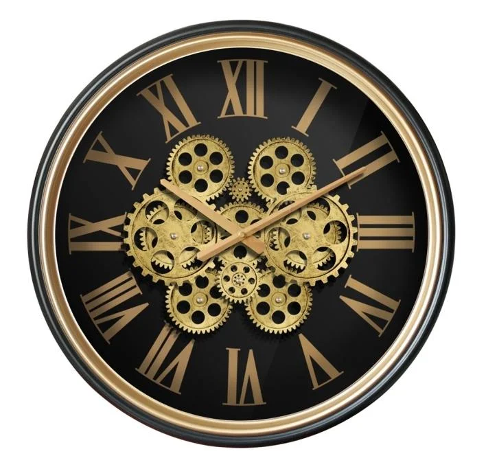 Настенные часы Lager с реальным движением Легко читаемые римские цифры Металлический Настенный декор