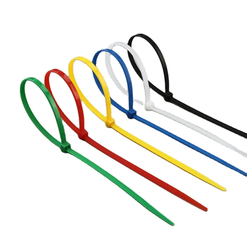Asialock 4*200mm standard colour self-locking nylon 66 cable tie wrap plastic wire binding straps zip ties