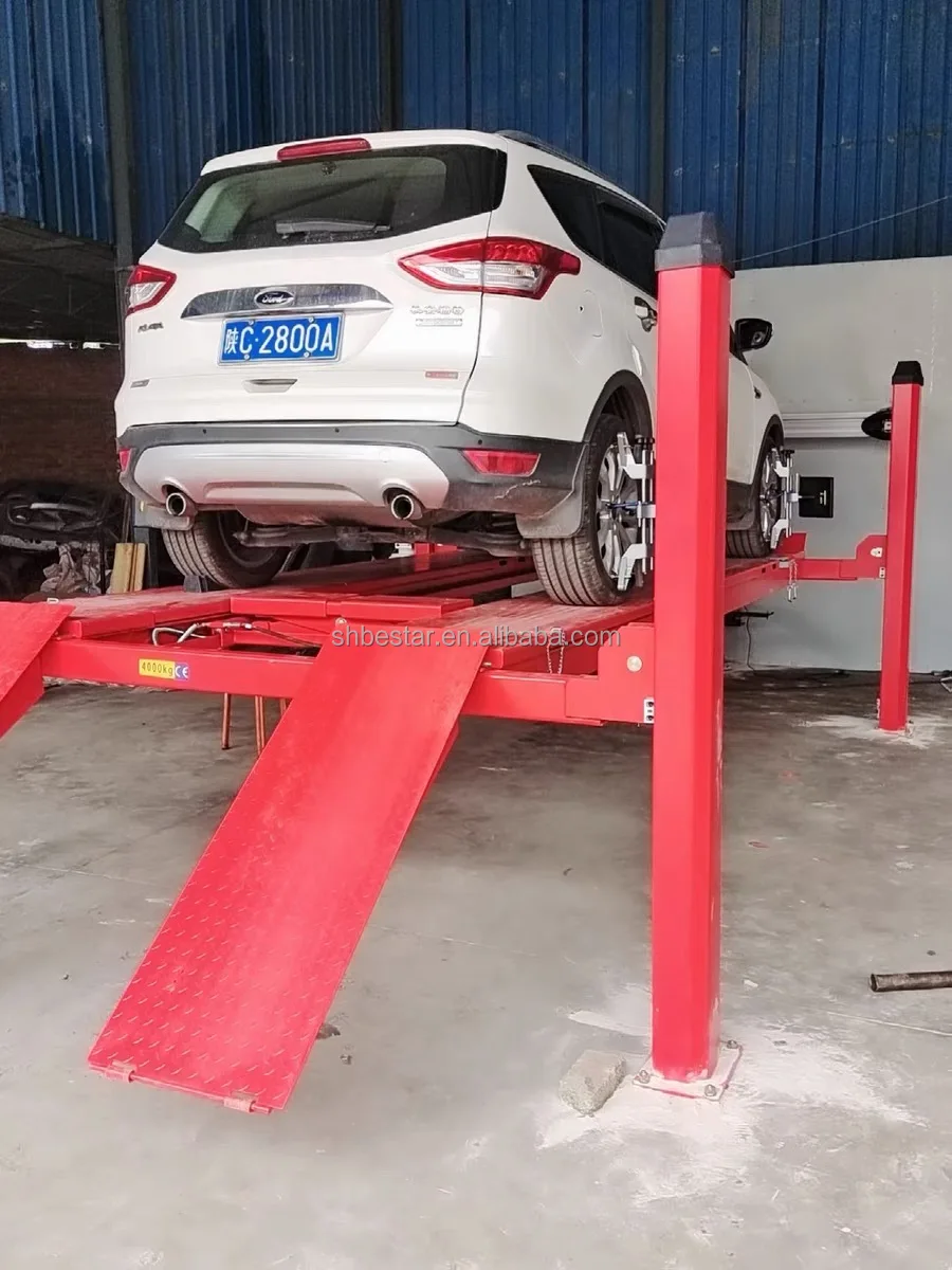 Комбо для технического обслуживания автомобиля 3D четырехколесный выравниватель и гидравлический 4-х почтовый автомобильный подъемник эффективное оборудование выравнивания колес