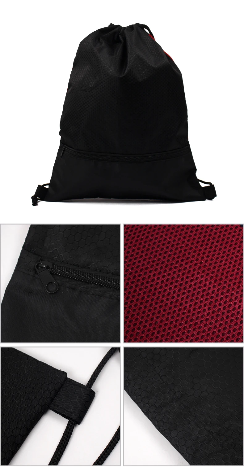 Manufacturers custom drawstring pocket pattern backpack  zipper bag can print logo