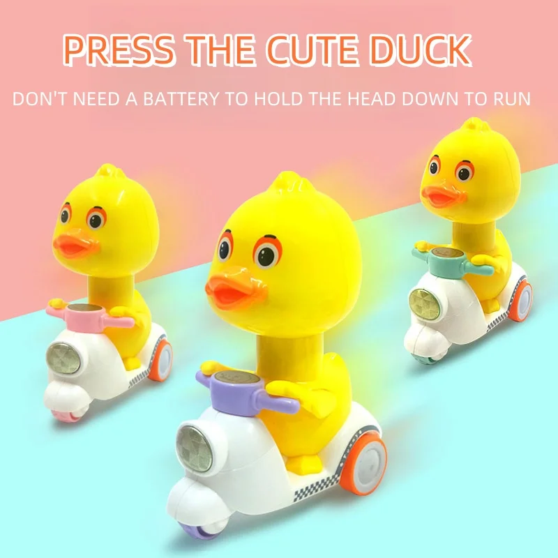 Cartoon Kids Toy Press Duck Motorcycle Child Gift Motorcycle Model Pull Back Inertia Toys