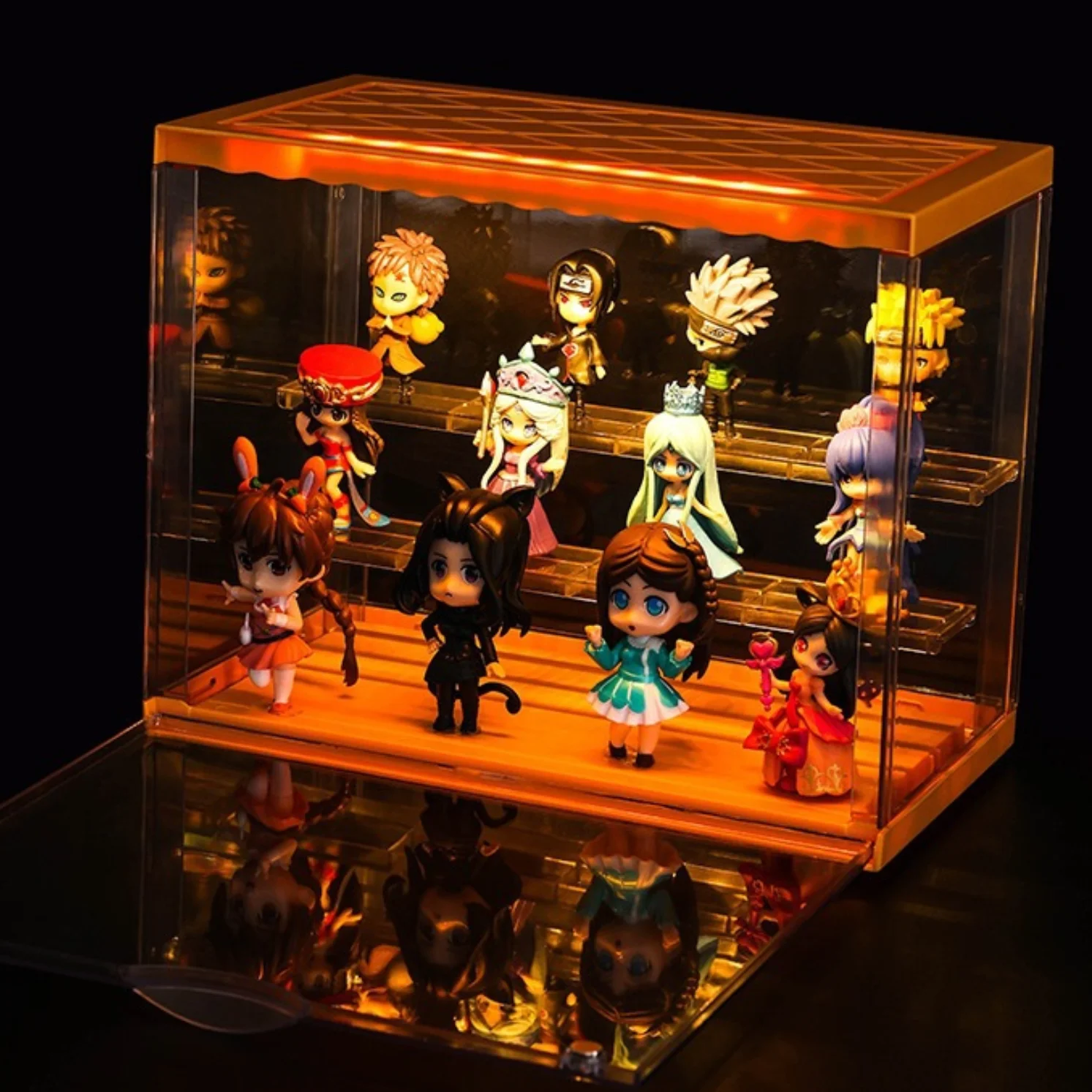 Handbag storage box transparent dustproof acrylic display box bubble mart toy empty box Lego display stand