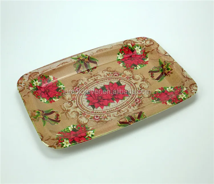 Rectangular printing  decor Tray christmas tray promotion trays