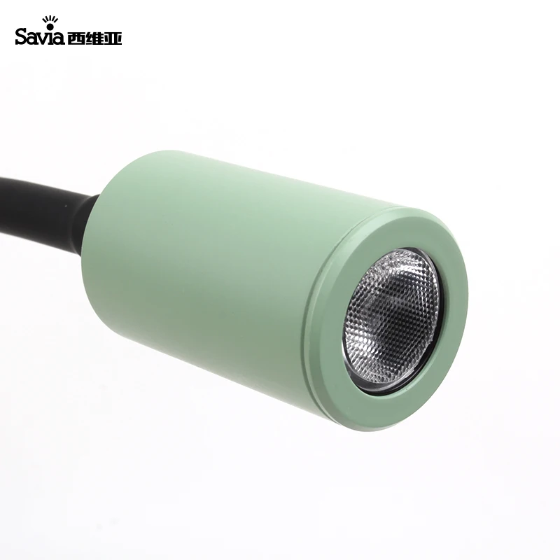 Savia modern led bedside reading lamp adjustable wall mount light aluminium multi color for book bed headboard hotel bedroom