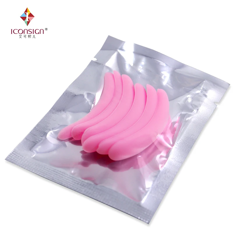 Colorful pink lashes perming lifts  perm lift silicone pads