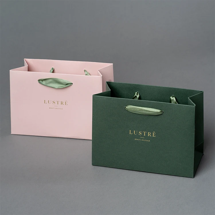 Cheap White Luxury Ribbon Handles Wedding Jewellery Gift Packaging Custom Printed Shopping Paper Bags With Your Own Logo