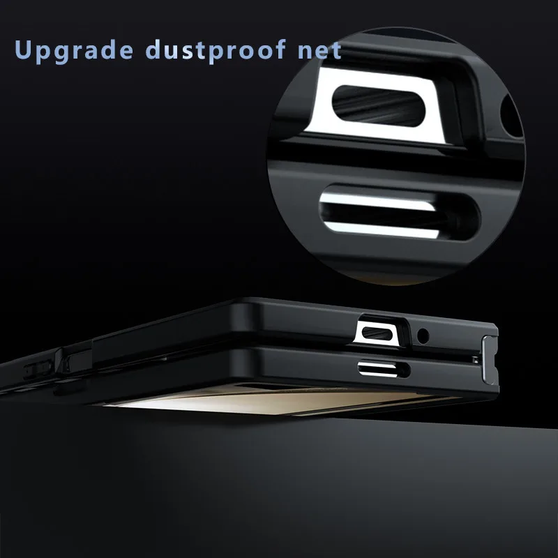 For Samsung Galaxy Z Fold 6 5 4 Matte Case Skin Feeling Matte Soft Silicone Folding Hinge Hard PC + TPU Protective Back Shell
