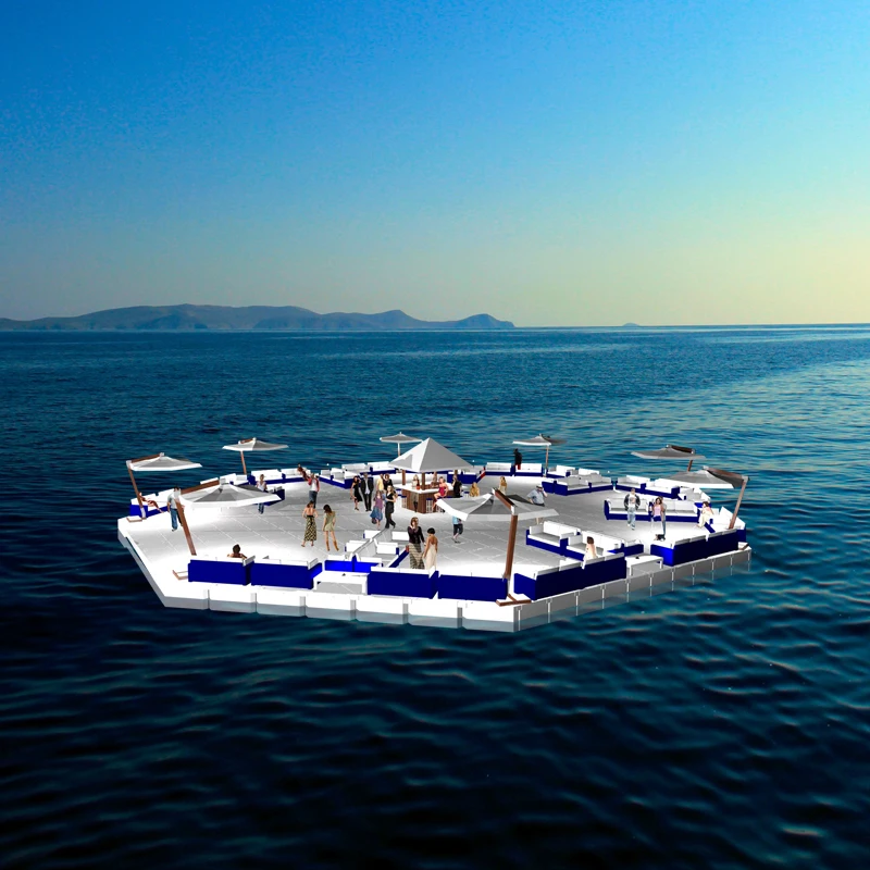 New Modular Floating gangway pontoon combo floating playing platform for outdoor sea