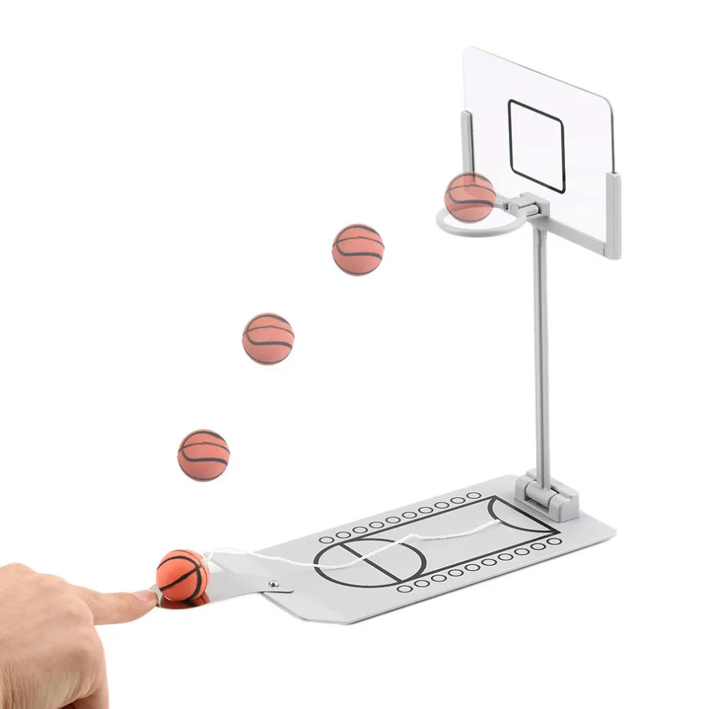 Portable Indoor Foldable Office Game Set Mini Desktop Basketball Playing Games Table Hoop Toy for Kids and Adults