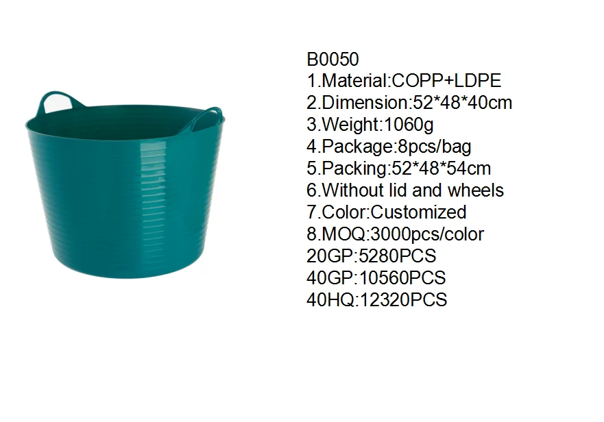 Custom professional measuring plastic flexible bucket