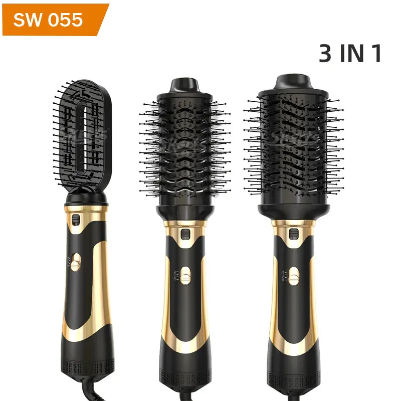 055 Sway 3 in 1 Detachable Multifunctional New Design Interchangeable Custom Manufacturer Professional Hair Dryer Hot Air Brush