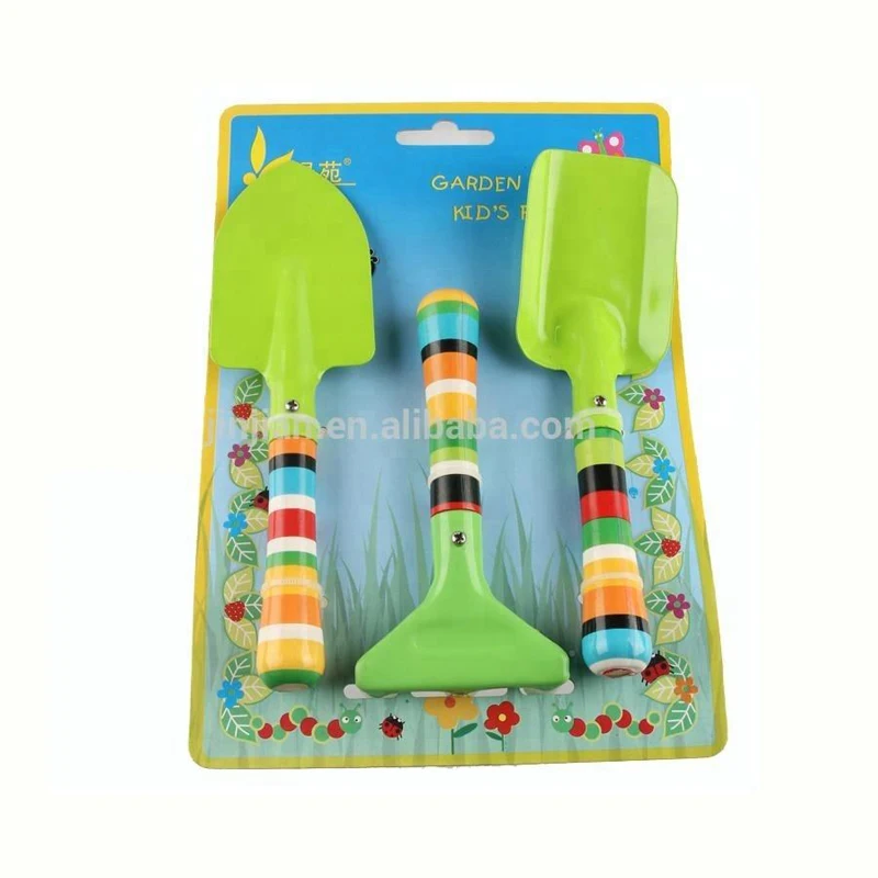 Mini garden tool set 3 piece garden trowel rake fork tools