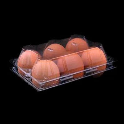 clear plastic 6 pack jumbo chicken egg cartons