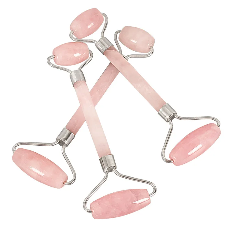 Best High Quality Anti Aging Face Lifting Jade Stone Cold Gemstone Natural Crystal Rose Quartz Massage Facial Jade Roller