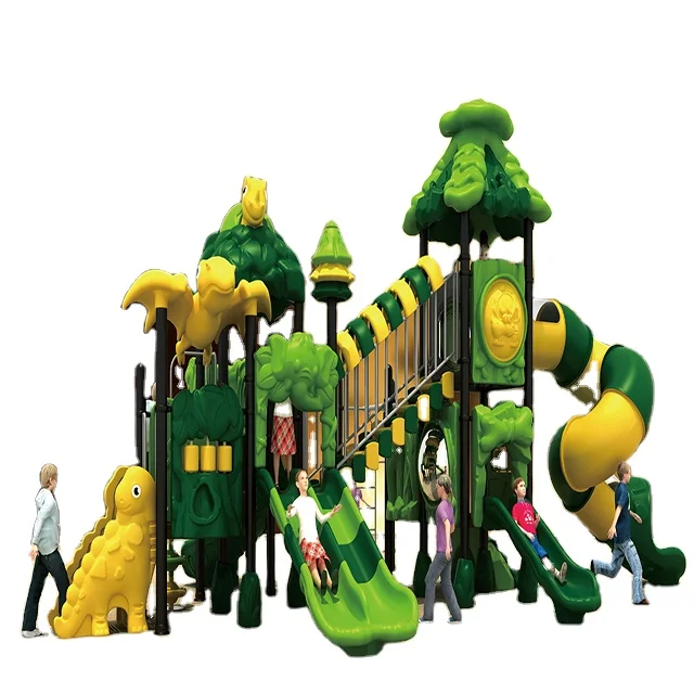 Commercial swing sets Wooden Playground baby equipment plastic Amusement Park large wood Slide