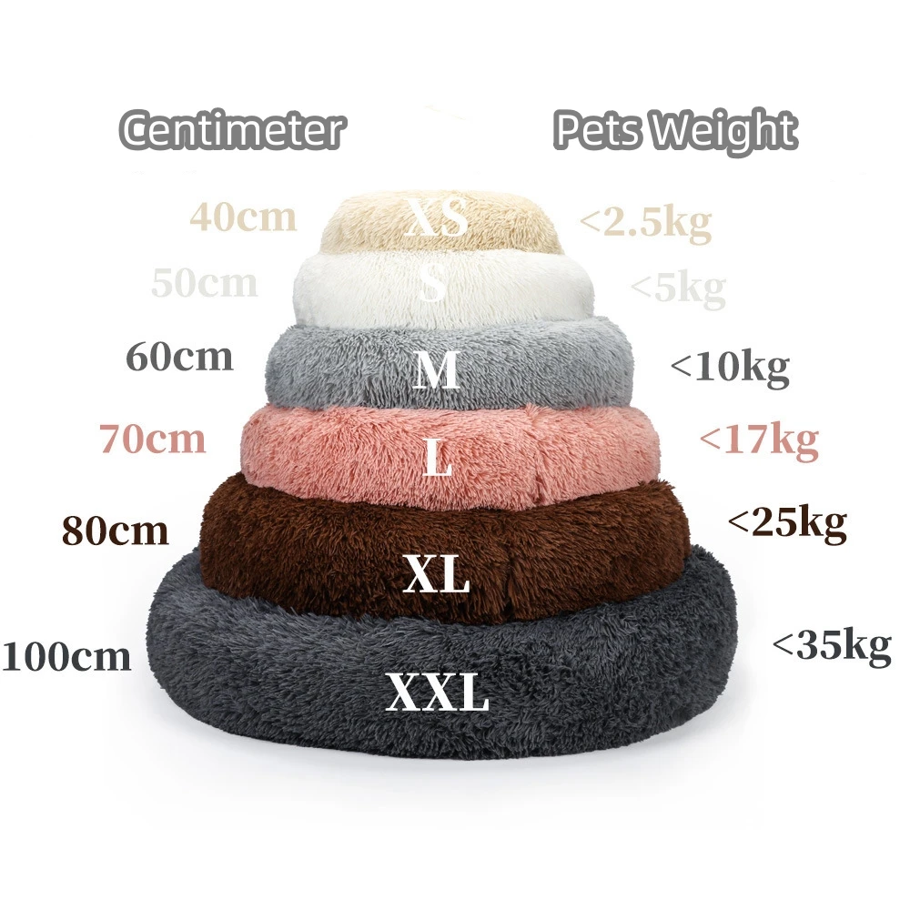 Wholesale Upgraded Soft Luxury Round Designer Plush Dog Cat Pet Beds  Washable Pet Cat Dog Bed