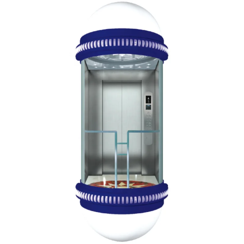 vvvf High quality Commercial panoramic Vacuum Passenger Glass lifts elevators