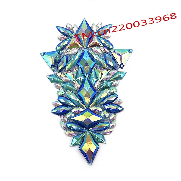 Wholesale Customized Iron on AB rhinestone Resin Patches Applique For Heat Transfer Clothing Shoe cellphone bags