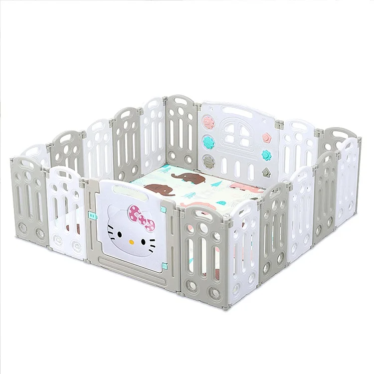 Indoor Plastic  fences  children playpen baby safety fence kids play yard