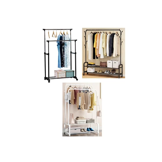 hanging clothes display rack