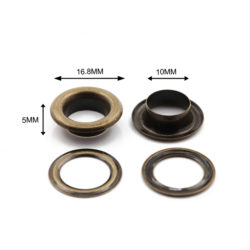 Hot Sale 4# 8mm round brass eyelet for bags jackets clothes eyelet and grommet