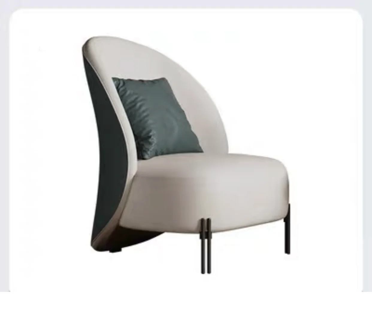 Modern Leisure Chair Living Room Leisure Chairs Designers Leather And Fabric Metal Armless Sofa Chair