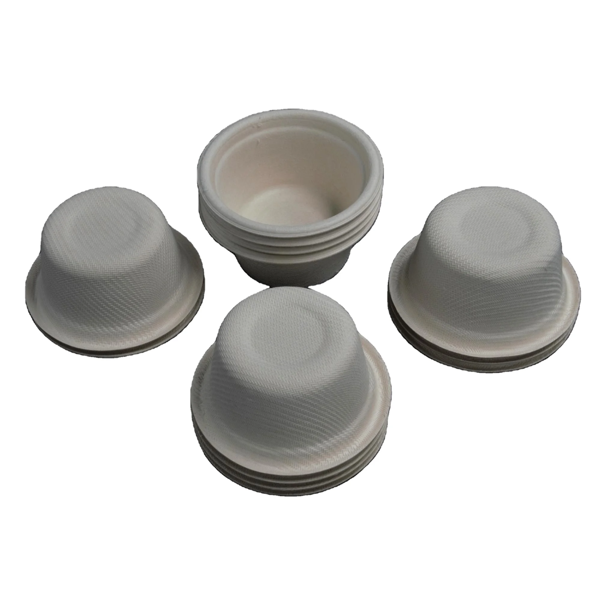 Biodegradable 55ml 2oz Biodegradable Paper Pulp  Bagasse Small Tea Cups