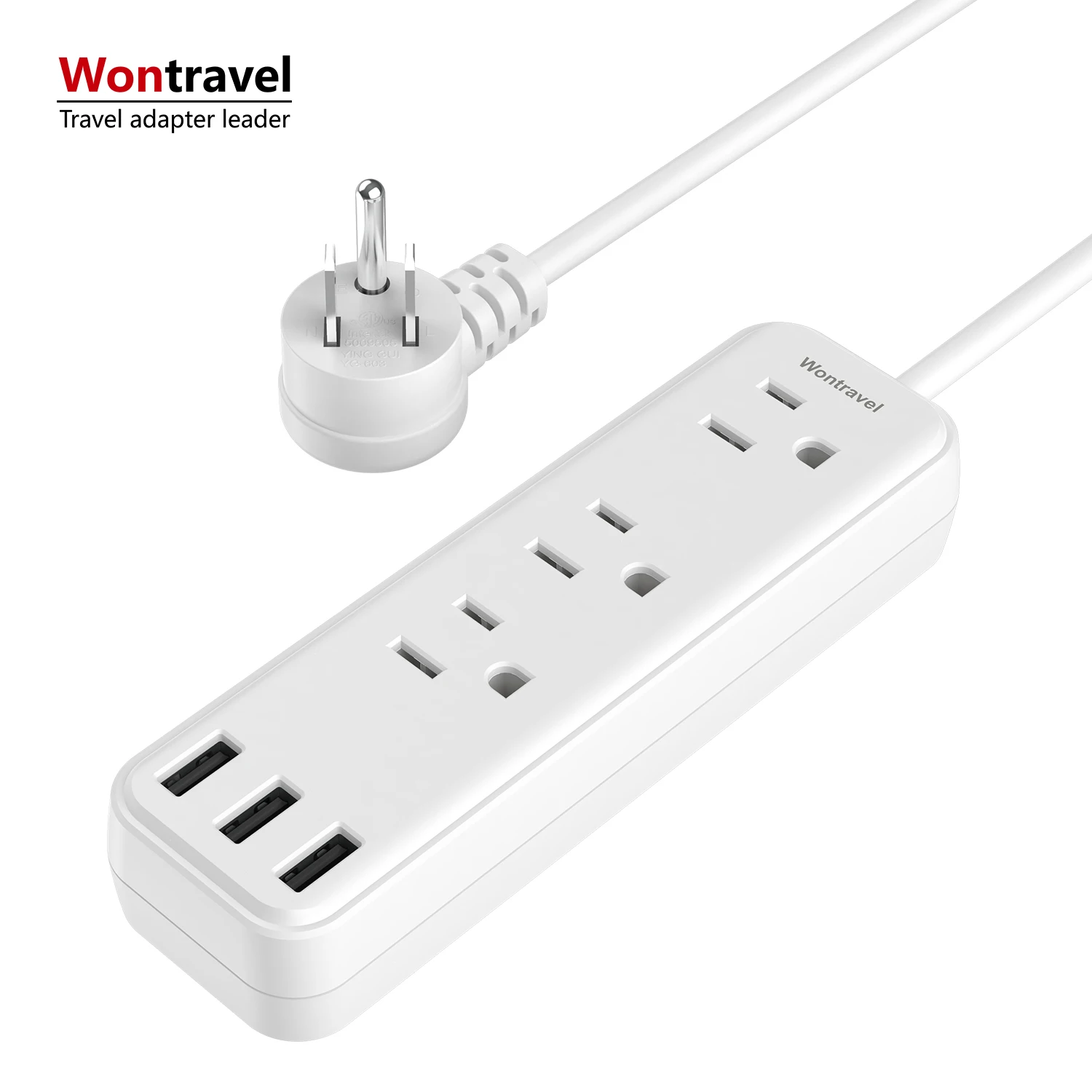 2021 New design electrical outlet cover with 3 outlet mini size us power strip  with 3 USB ports