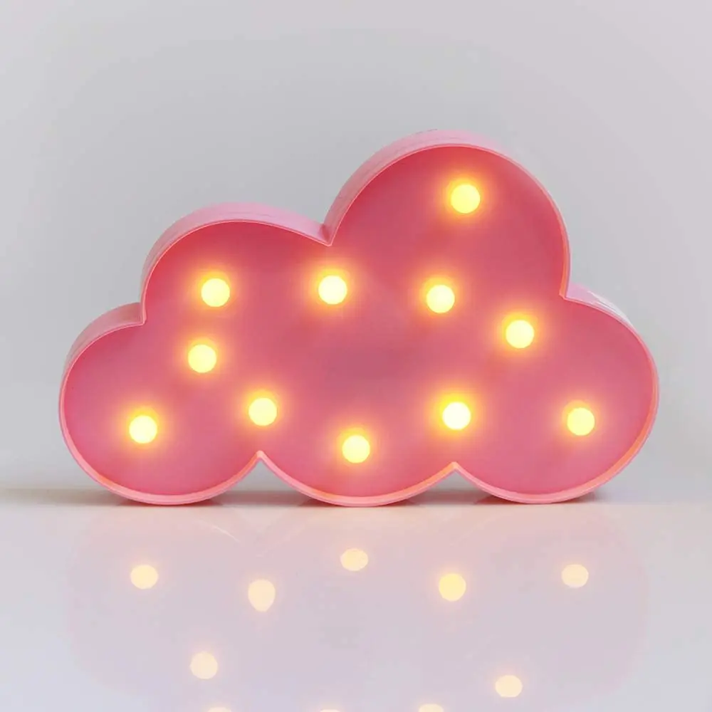 Birthday gifts 3D Marquee light LED Cloud Shaped Unique Table LED Lamp Love Baby Nurse Night Light