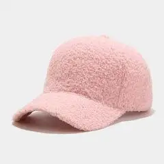 Wholesale New Autumn Fall Winter Outdoor Fashion Sports Caps Women Faux Lamb Wool Fuzzy Furry Baseball Hat