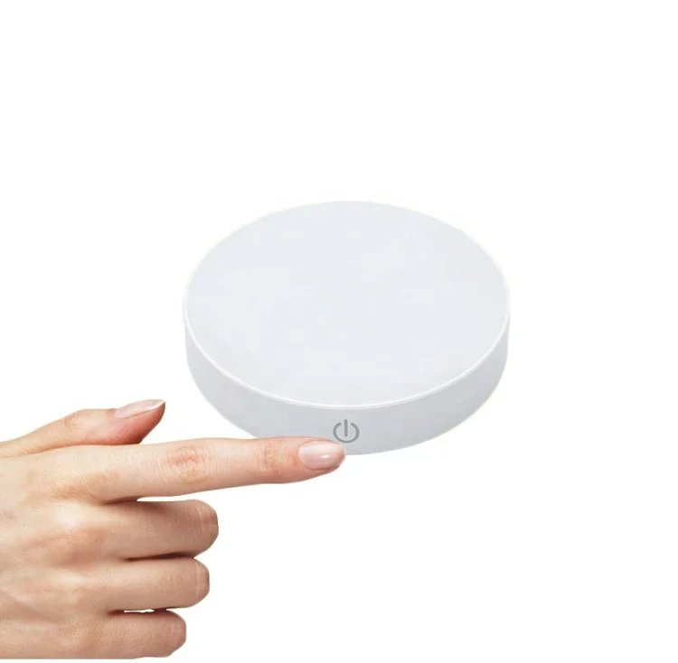 Two models Warm white USB Rechargeable home cabinet Mini LED closet light motion sensor Touch LED night light With 3M sticker