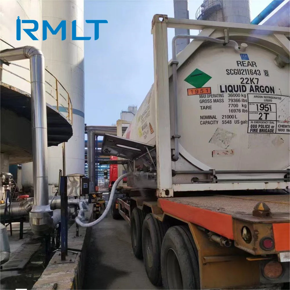 99.9% ~ 99.9999% жидкий аргоновый газ цена заполнен резервуаром T75 ISO