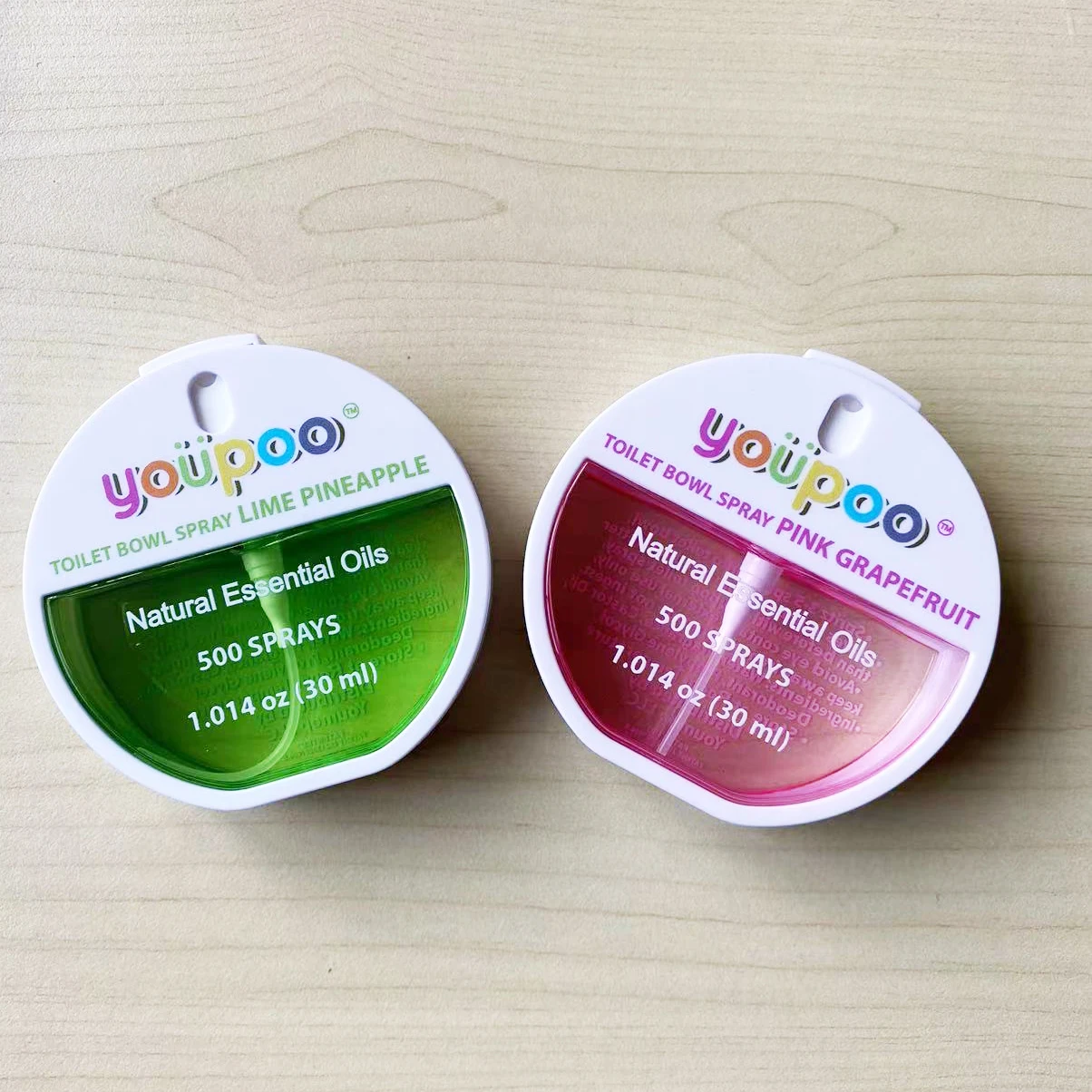 Empty 30ml plastic round alcohol perfume credit card fine mist spray bottle for hand sanitizer